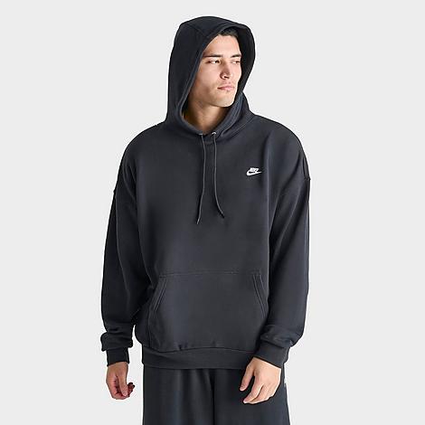 Nike Mens Club Fleece Oversized French Terry Pullover Hoodie | HJ1816-010 Product Image