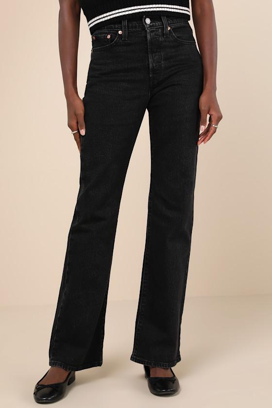 Wedgie Bootcut Washed Black High-Rise Denim Jeans Product Image