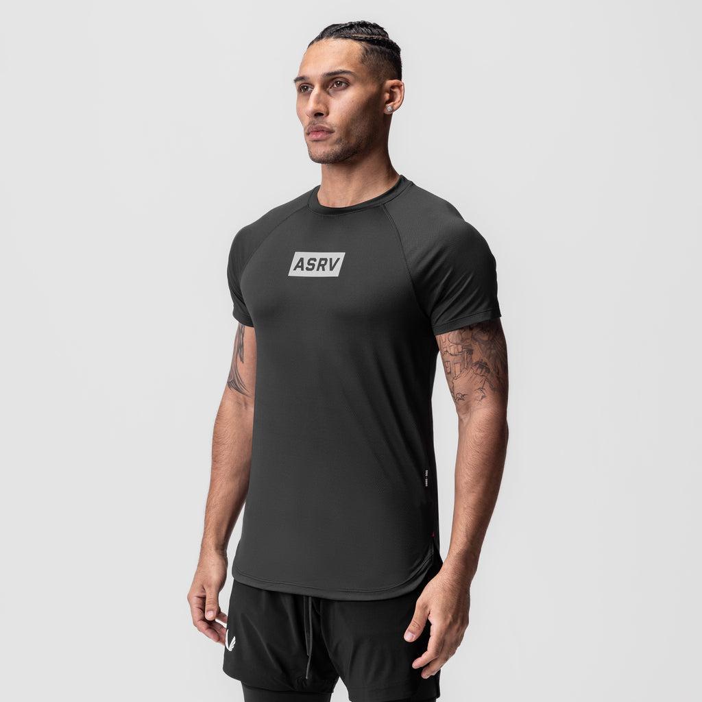0660. AeroSilver® Established Tee - Black "ASRV" Male Product Image