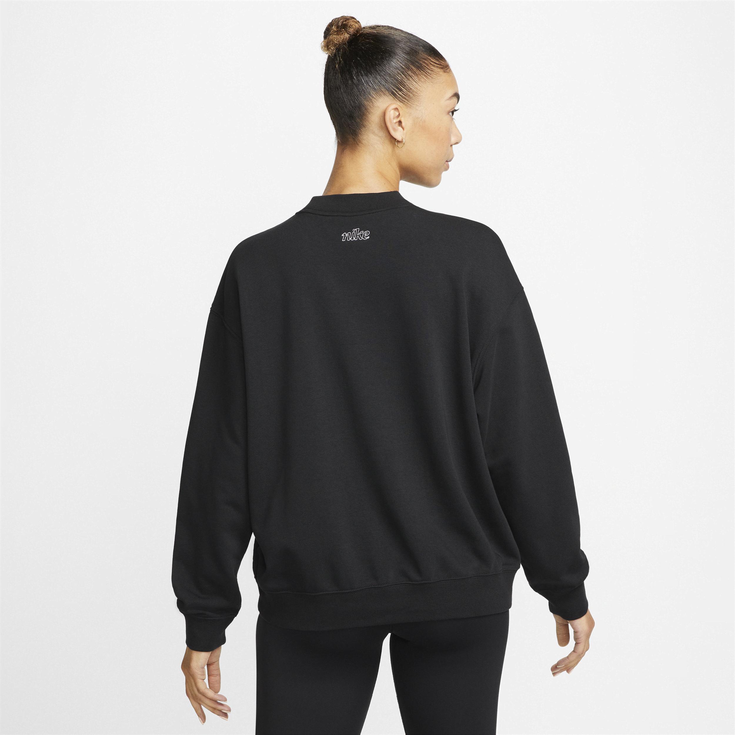 Nike Womens Dri-FIT Get Fit Graphic Crewneck Sweatshirt | DQ5542-010 Product Image