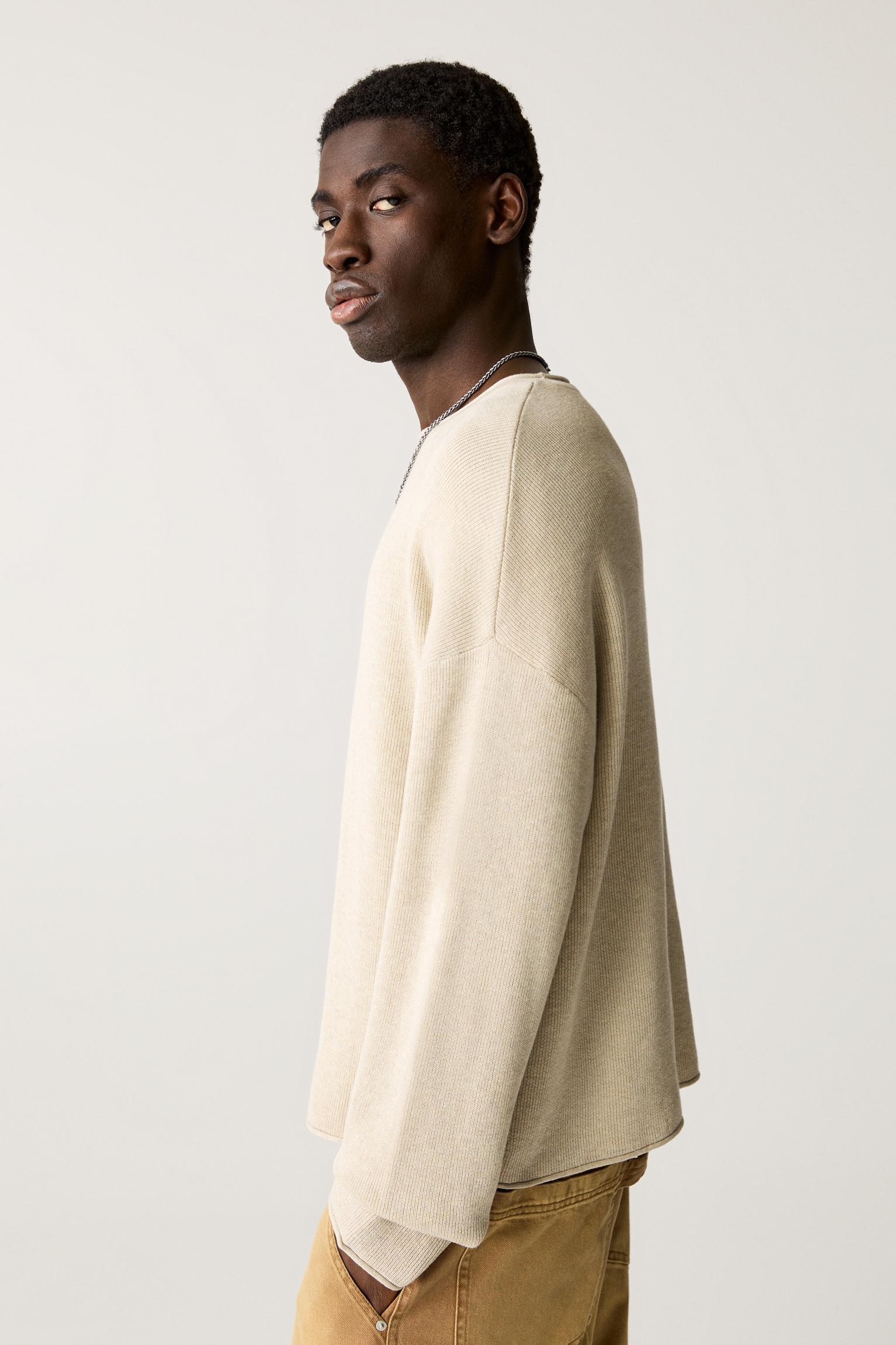 Faded raw edge sweater Product Image