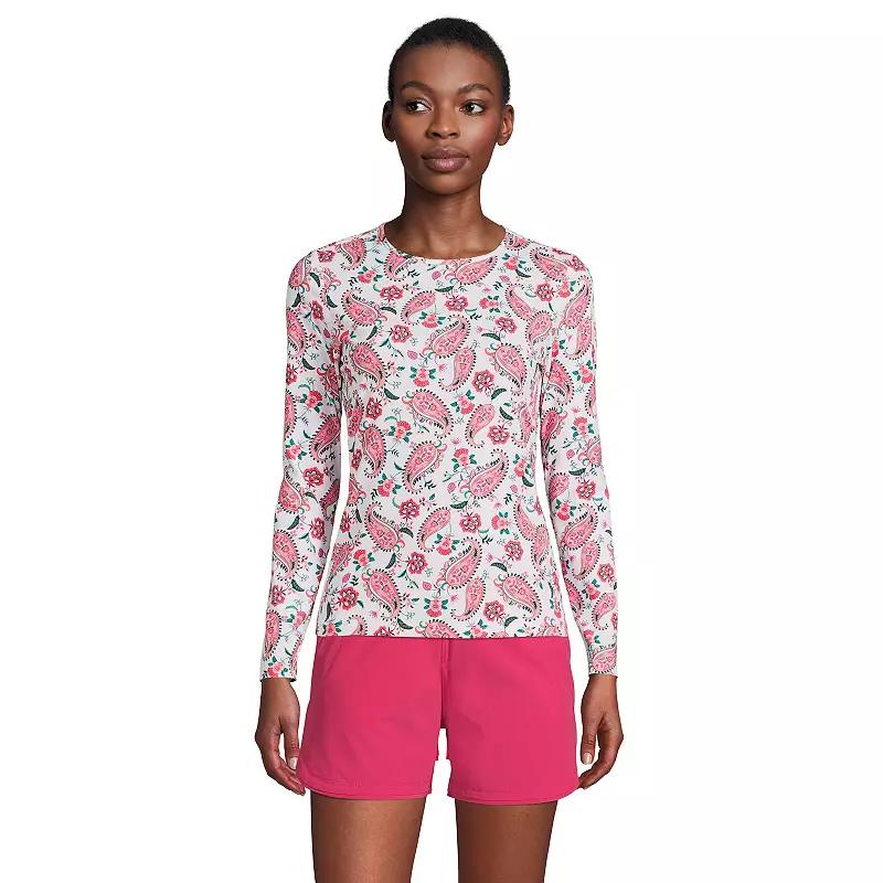 Women's Lands' End UPF 50 Long Sleeve Rash Guard,  Product Image
