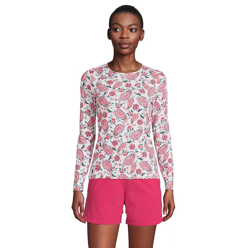 Women's Lands' End UPF 50 Long Sleeve Rash Guard,  Product Image