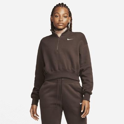 Womens Nike Sportswear Phoenix Fleece Oversized Half-Zip Crop Sweatshirt Product Image