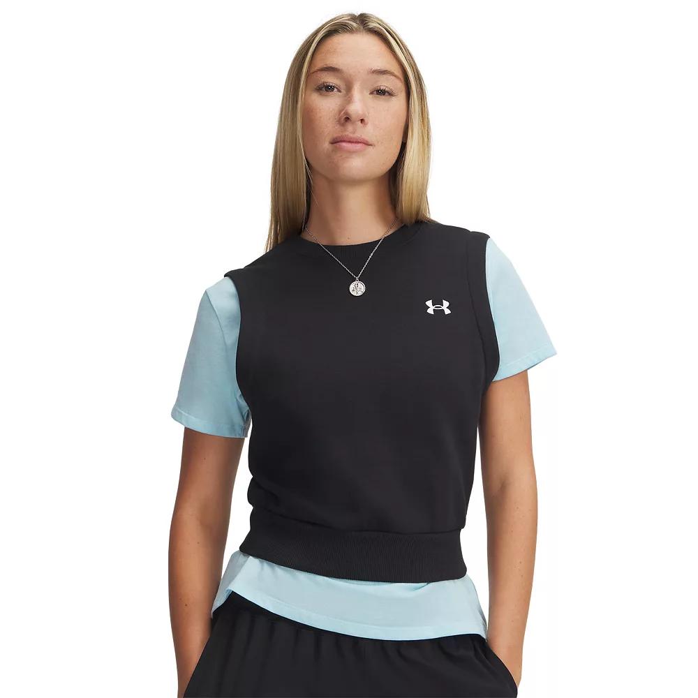 Women's Under Armour Rival Fleece Tank Top, Size: XL, Hydro Green Product Image