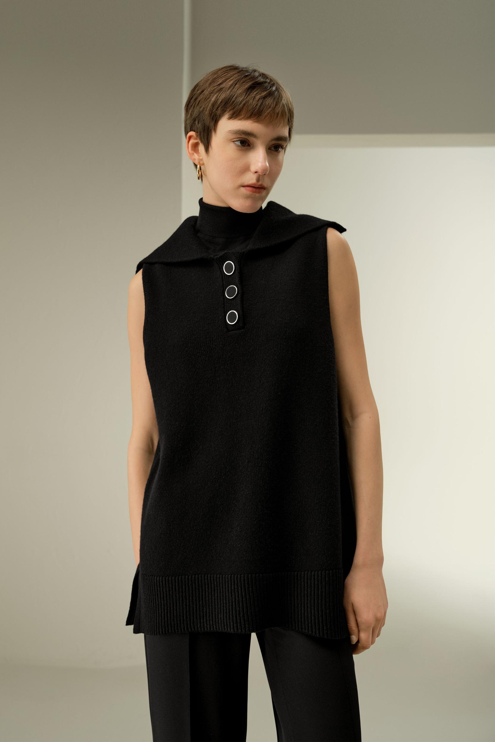 Vintage-Inspired Sailor Collar Top Product Image