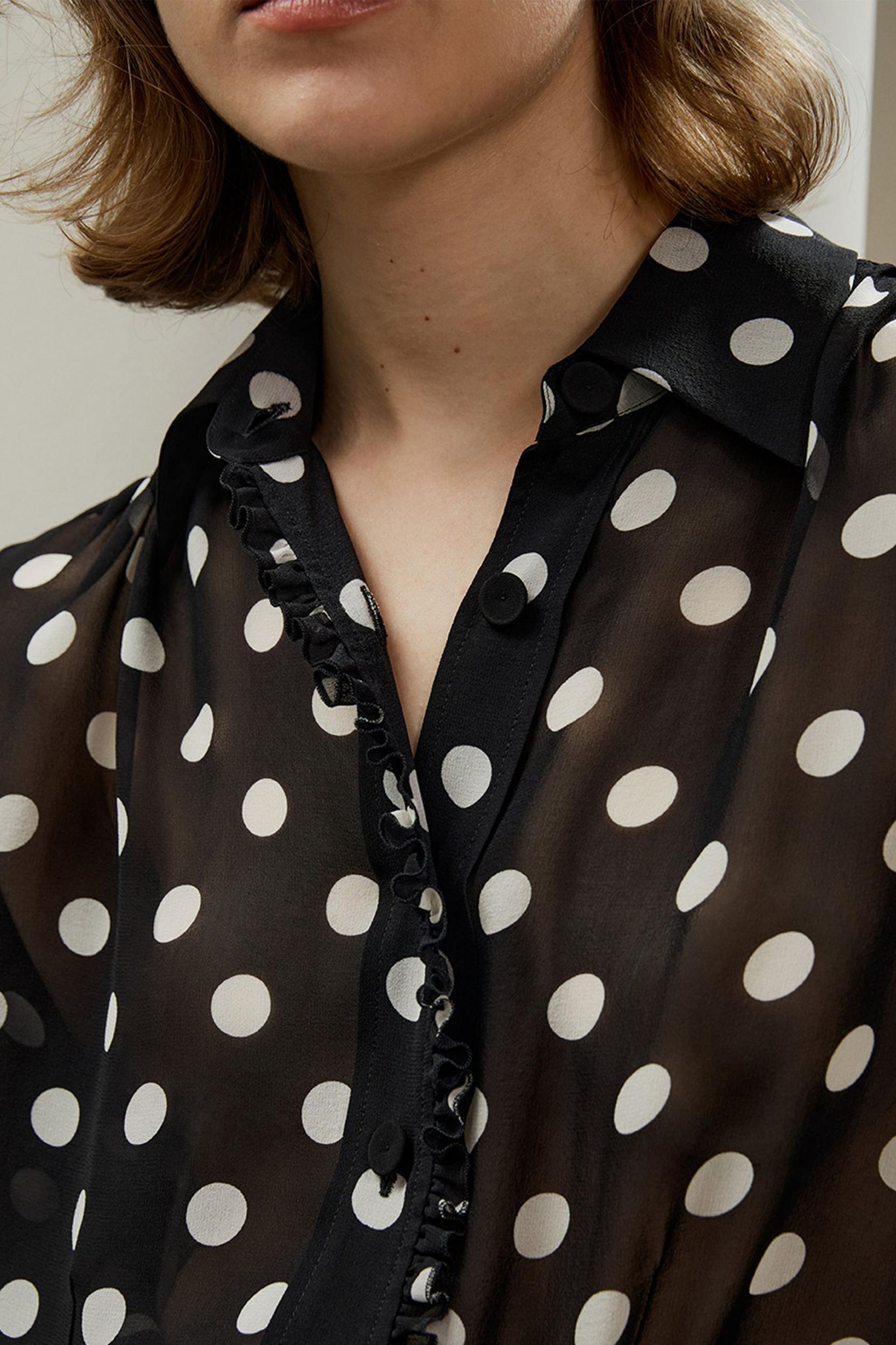 Polka Dots Georgette Blouse Product Image