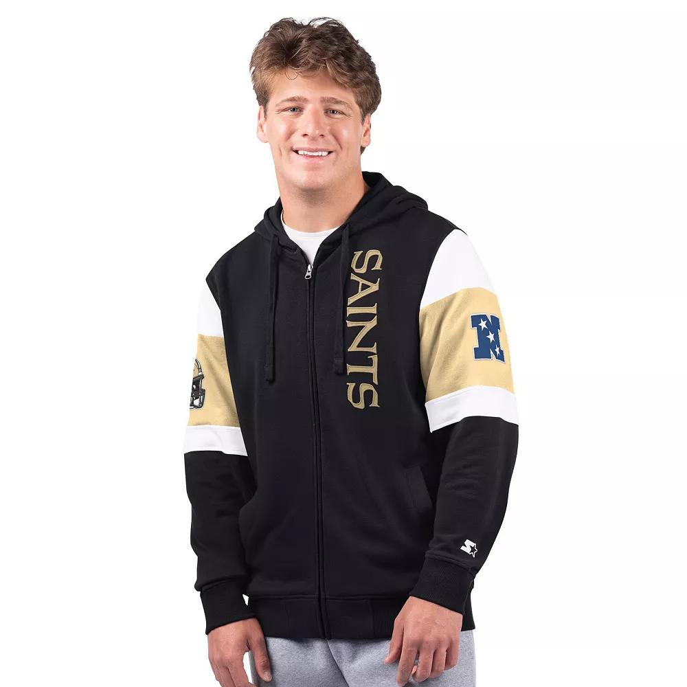 Men's Starter Black New Orleans Saints Extreme Full-Zip Hoodie, Size: 2XL Product Image