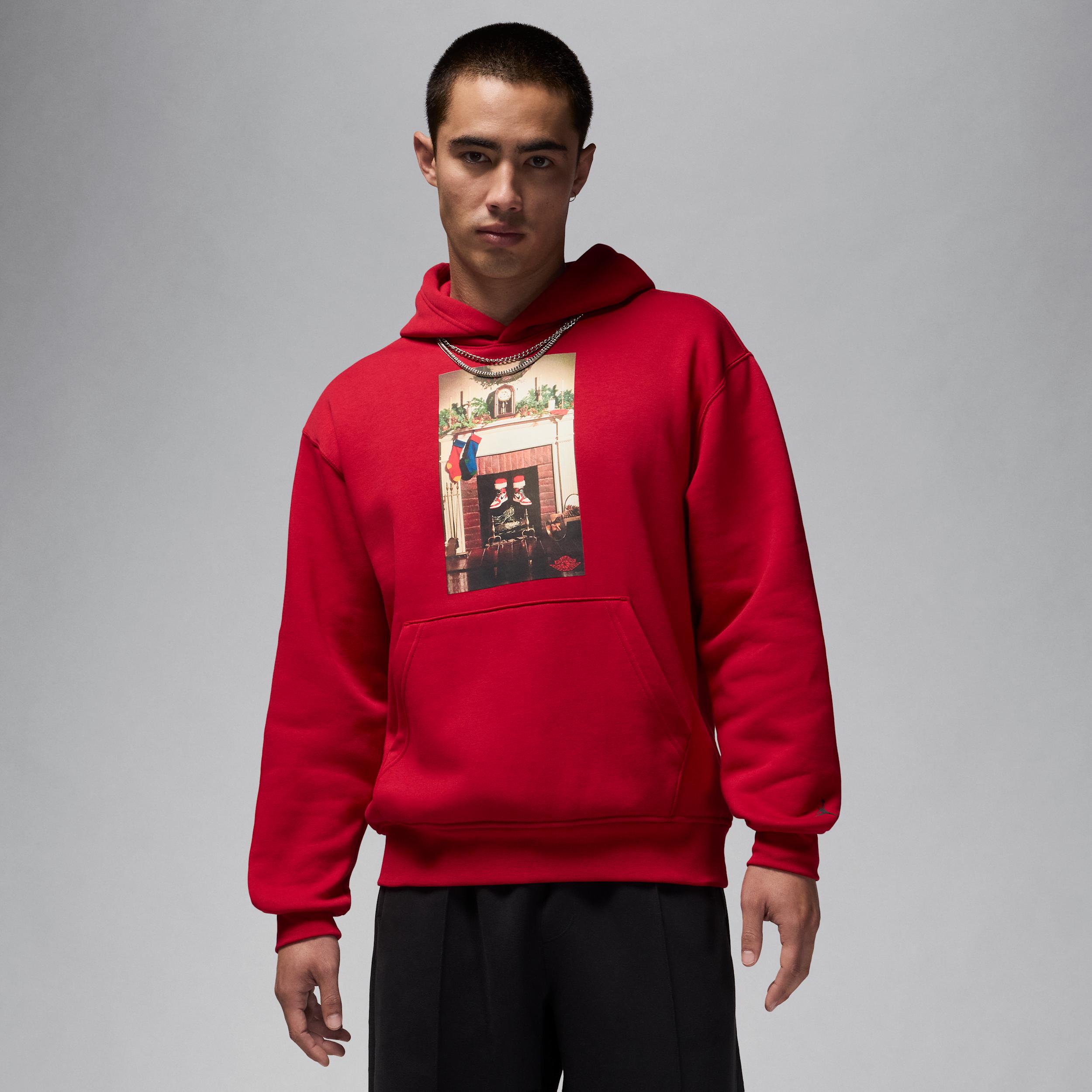 Mens Jordan Jumpman Chimney Fleece Pullover Hoodie | HQ5654-687 Product Image