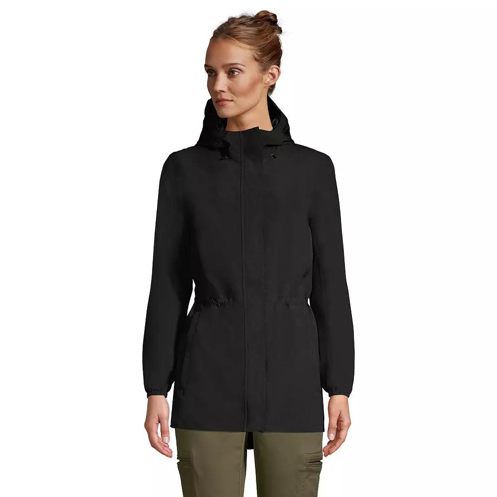 Petite Lands' End Hooded Packable Raincoat, Women's,  Product Image