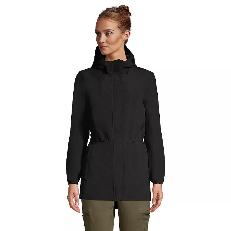 Petite Lands' End Hooded Packable Raincoat, Women's,  Product Image