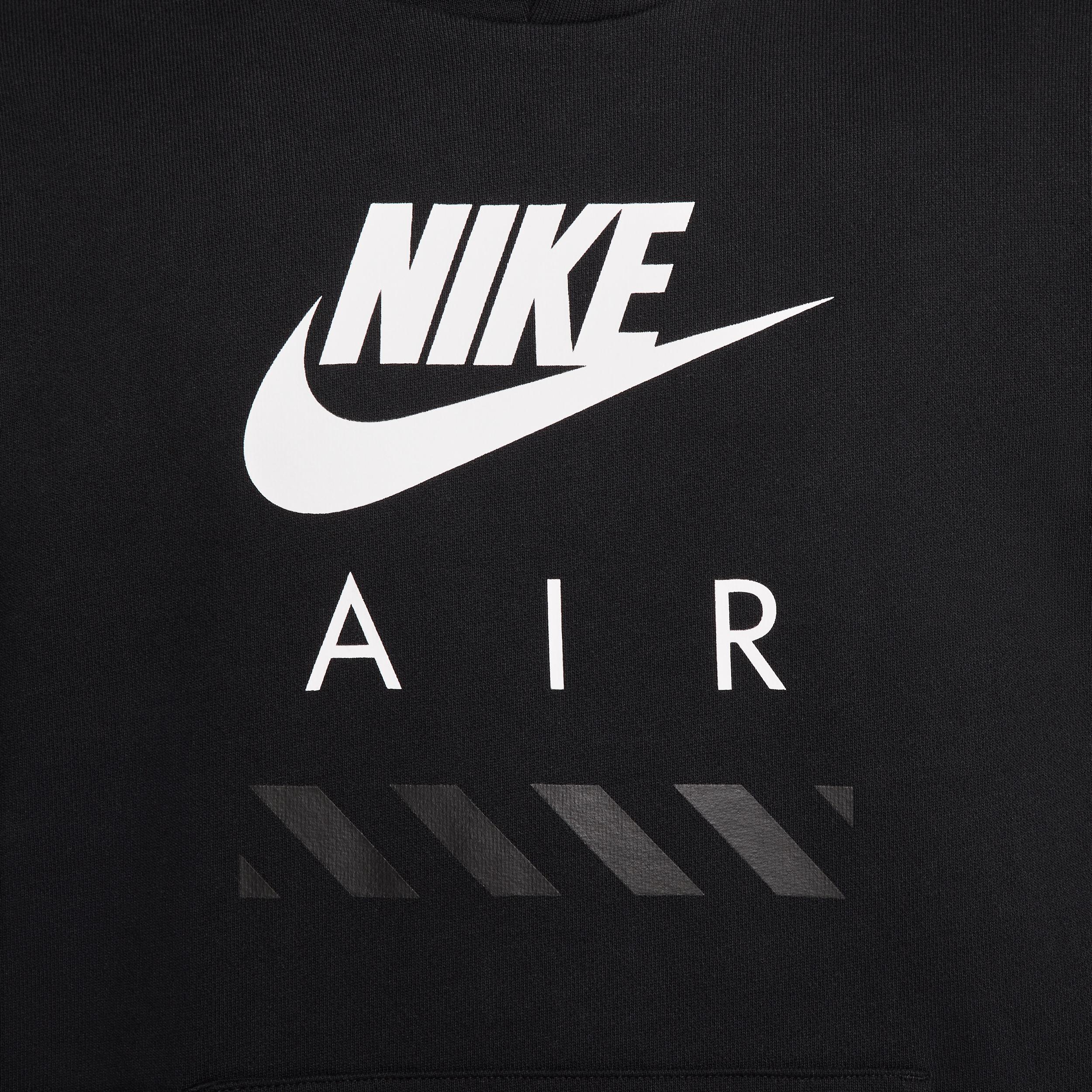 Nike Mens Nike Air Fleece Pullover Hoodie BFT - Mens Black/White/White Product Image