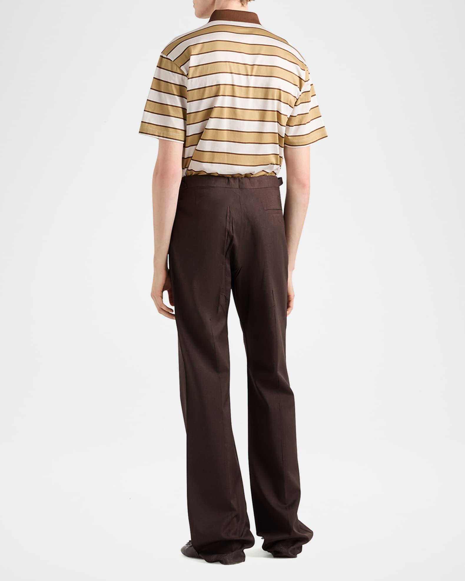 Men's Striped Jersey Polo Shirt Product Image