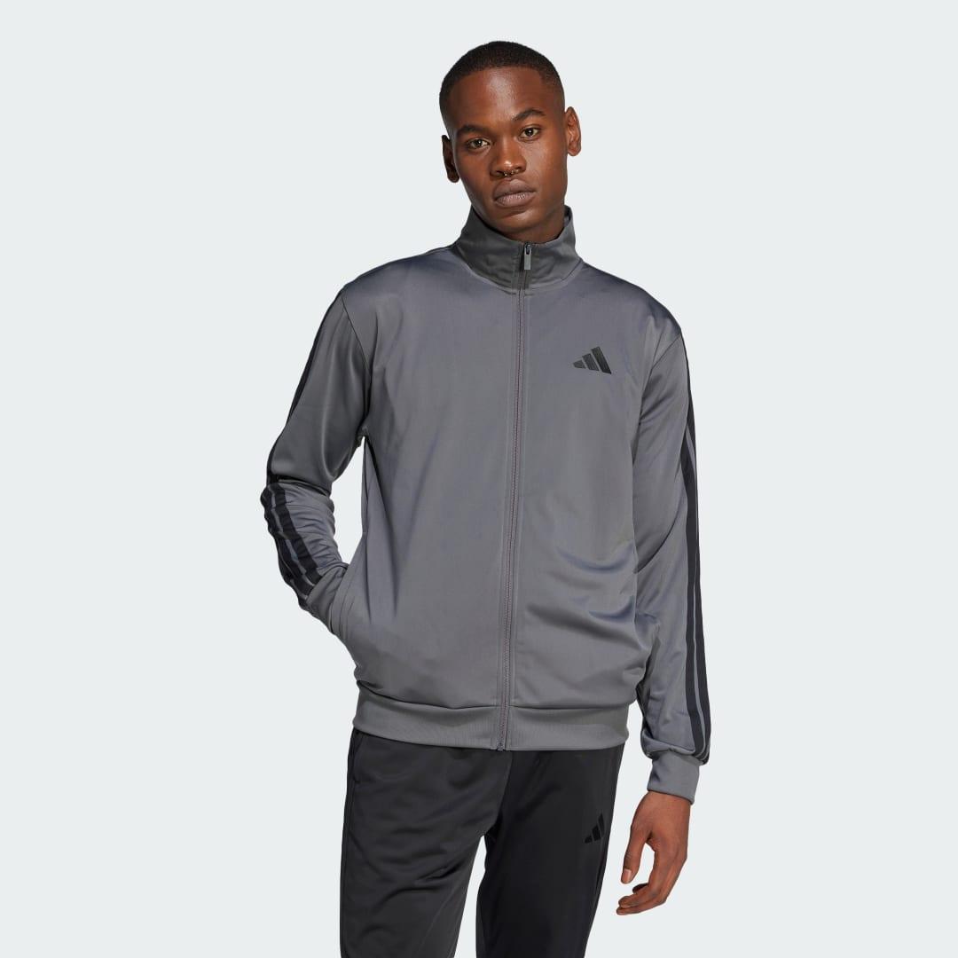 Men's adidas 3-Stripes Tricot Regular Sportswear Track Jacket,  Product Image