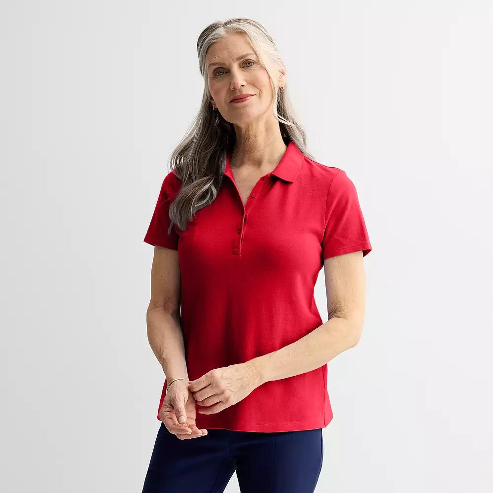 Women's Croft & Barrow® Essential Polo,  Product Image