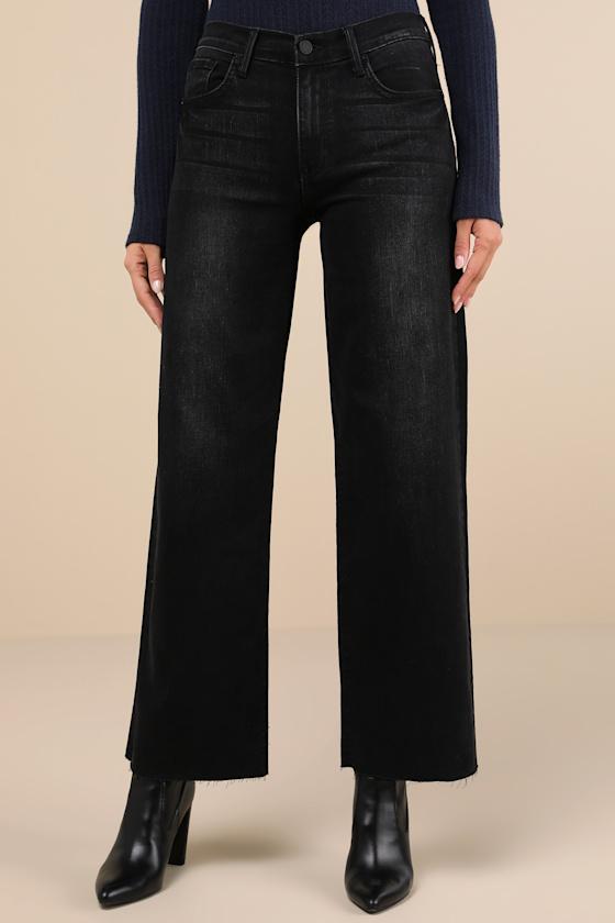 Trending Intention Black Slim Palazzo Jeans Product Image