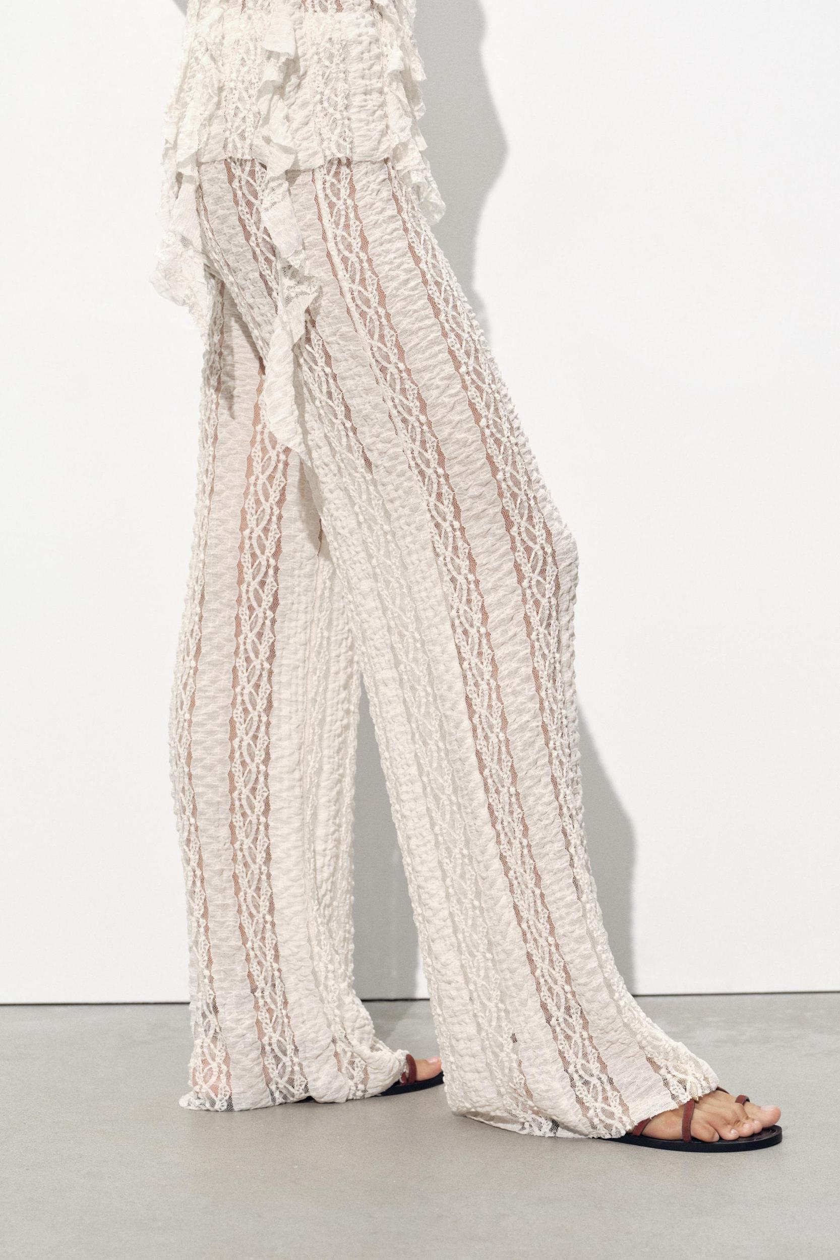 TEXTURED LACE PANTS Product Image