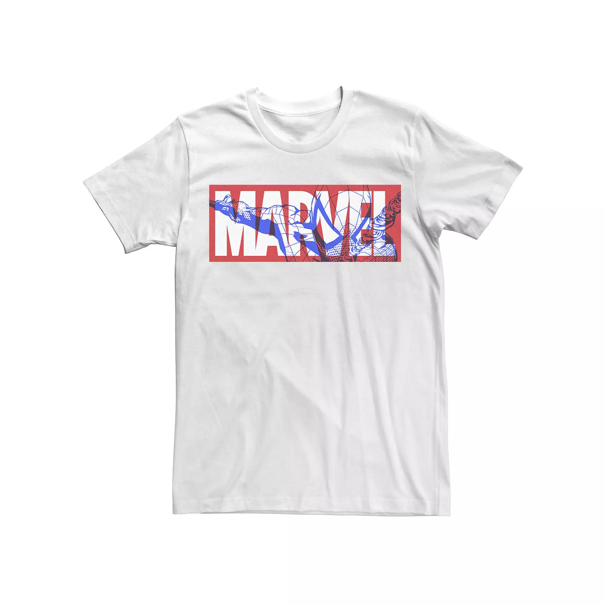 Men's Marvel Spider-Man Large Classic Movie Logo Graphic Tee,  Product Image