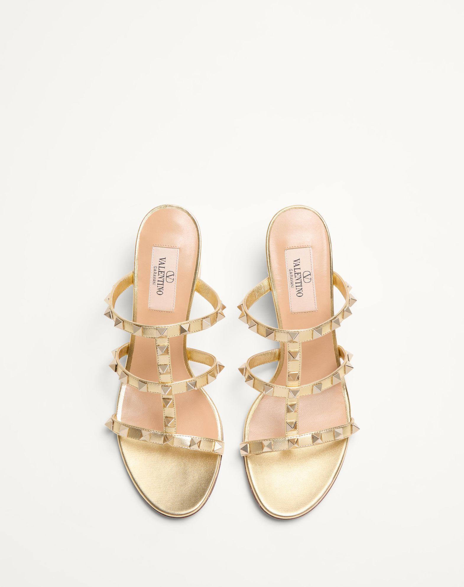 Rockstud Slide Sandal In Laminated Nappa 60Mm Product Image