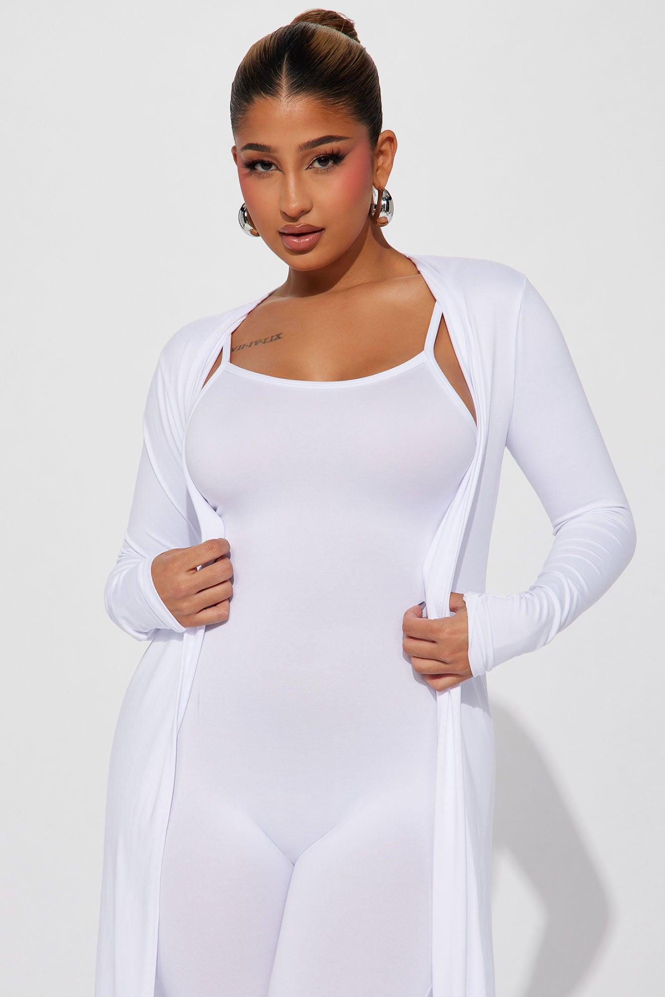 Show Me Comfort Jumpsuit - White Product Image