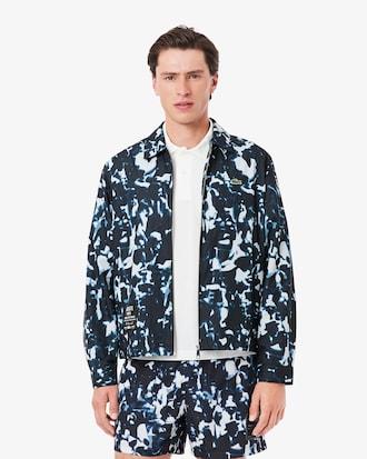 Print Motif Water-Repellent Windbreaker Product Image