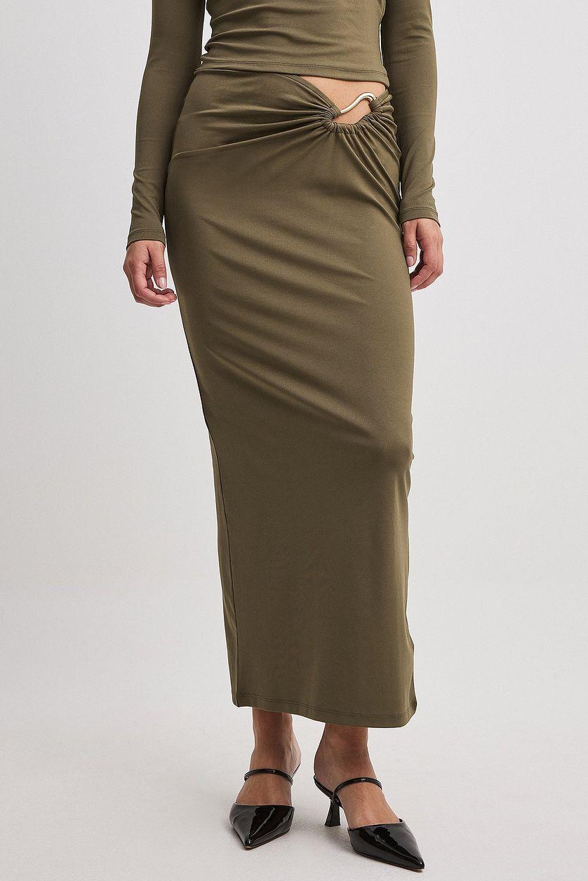 Buckle Detail Maxi Skirt Product Image