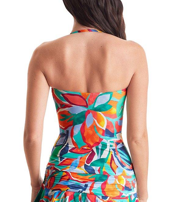 Mimi Flamingo Radiant Floral Cameron Shirred Skirted Swim Bottom Product Image