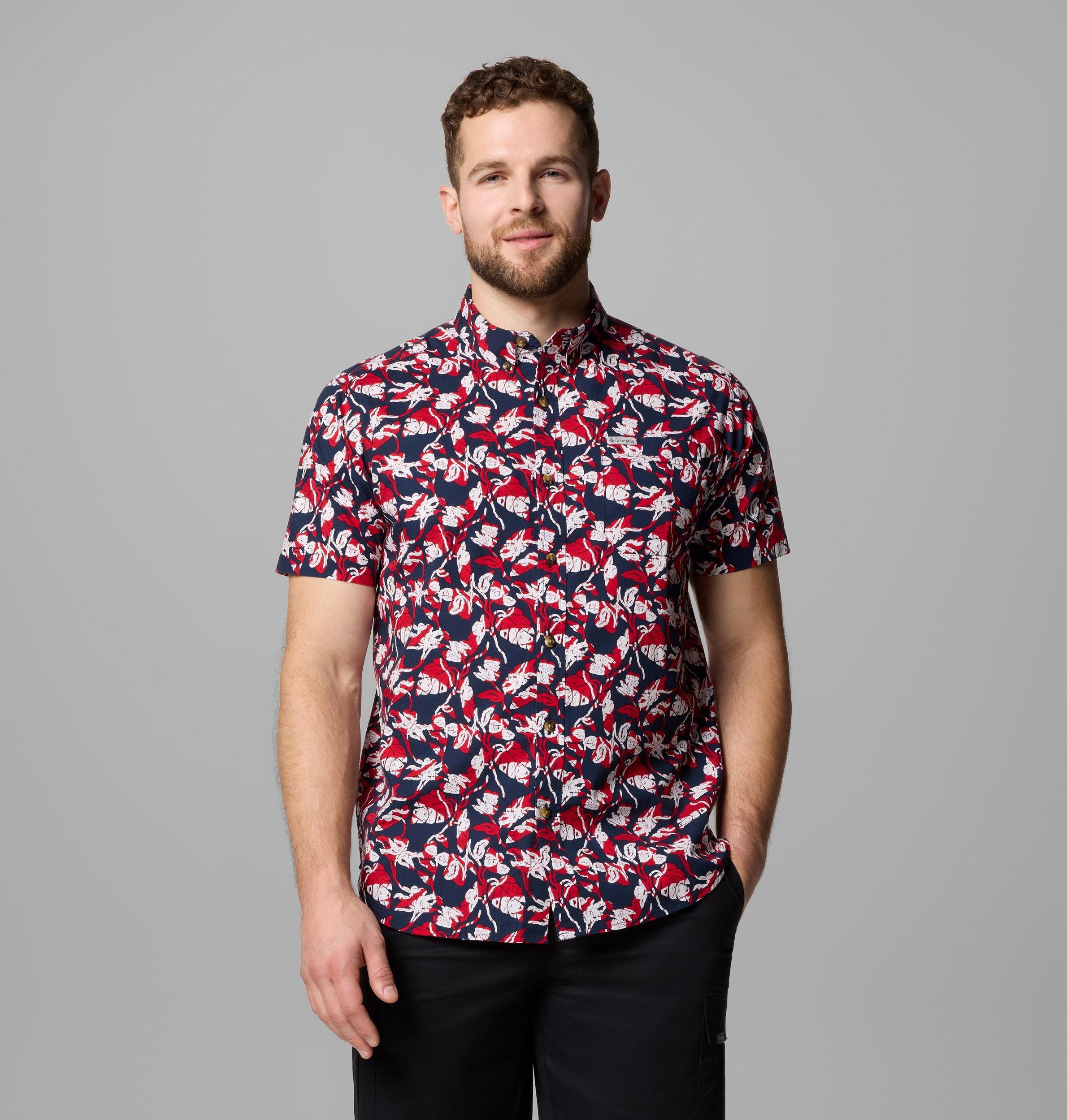 Columbia Mens Rapid Rivers Printed Short Sleeve Shirt- Product Image