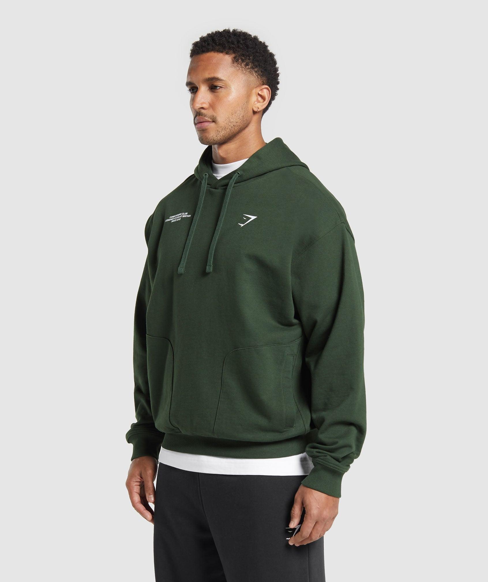 Gymshark Conditioning Club Hoodie - Trail Green Male Product Image