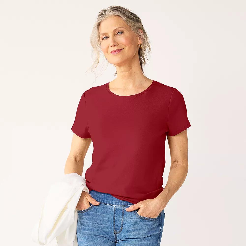 Women's Croft & Barrow® Essential Crewneck Tee,  Product Image