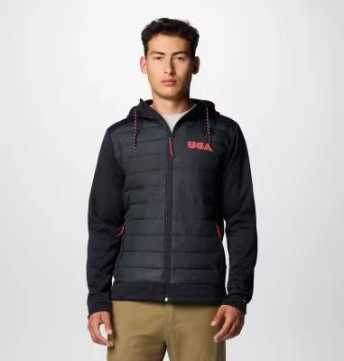 Men's Columbia Black Georgia Bulldogs Out-Shield Hybrid Full-Zip Hoodie Jacket,  Product Image