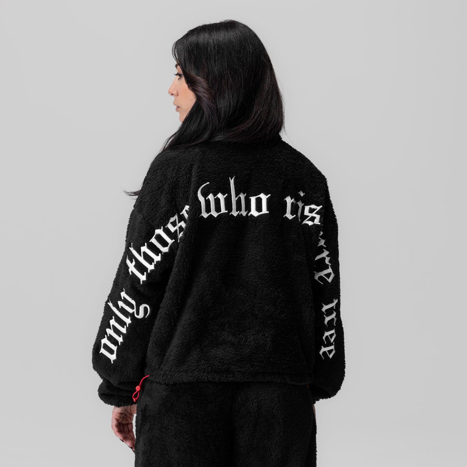 1007. Women's Sherpa Recovery 1/2 Zip - Black/White Female Product Image