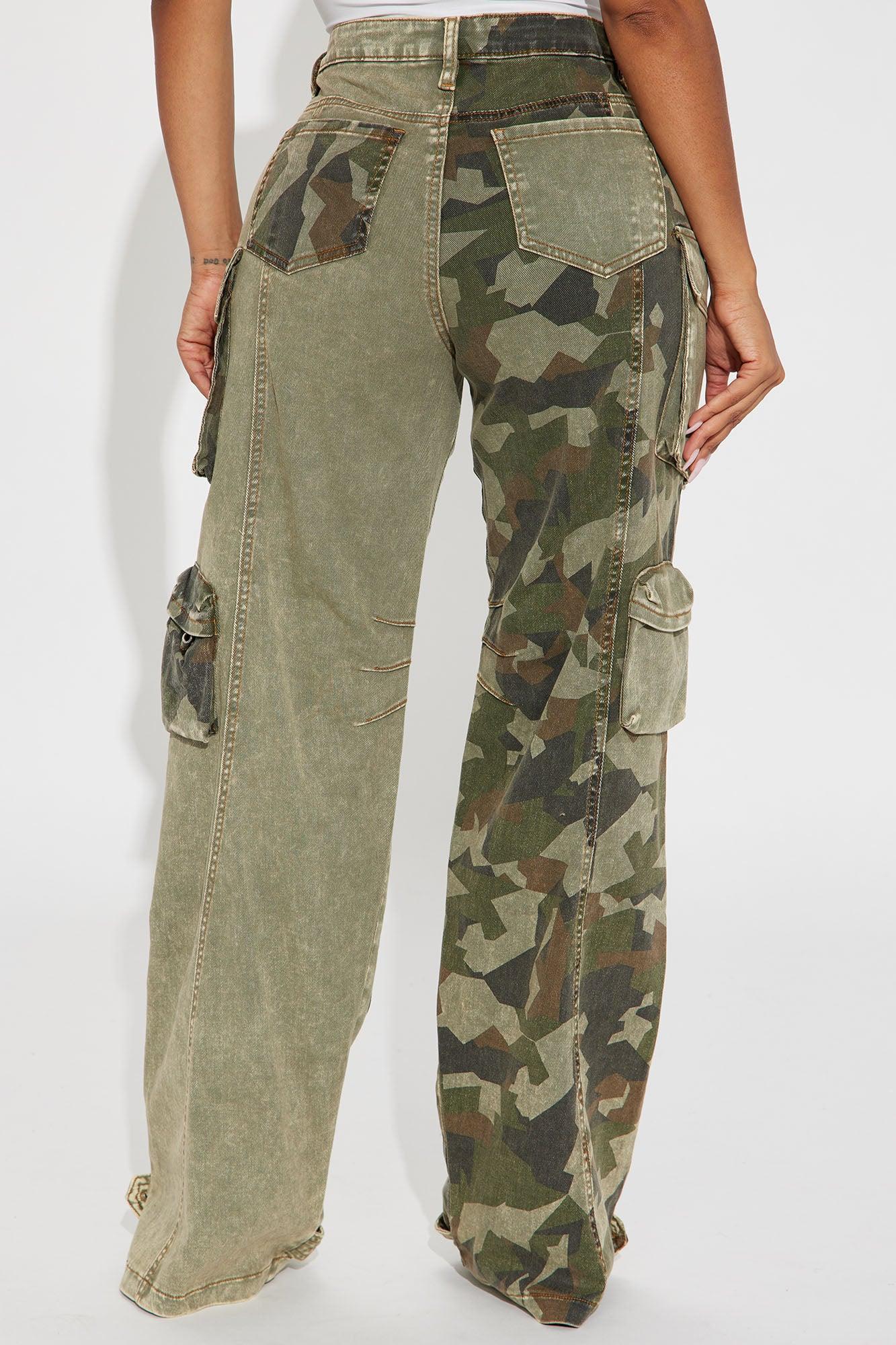 Tall Upgrade You Wide Leg Cargo Pant 34 - Olive/combo Product Image
