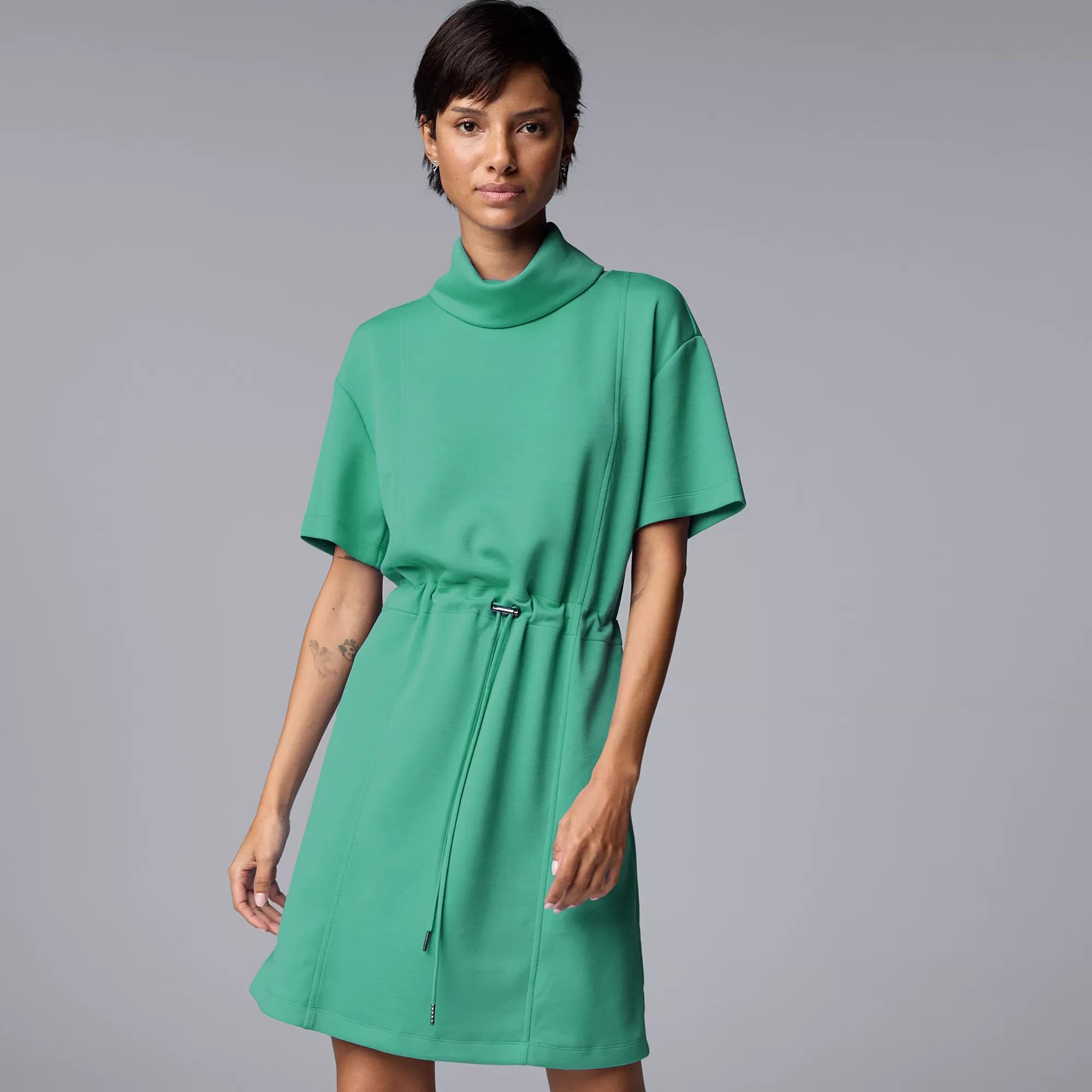 Women's Simply Vera Vera Wang Drawcord Short Dress, Size: Medium, Alpine Frost Product Image