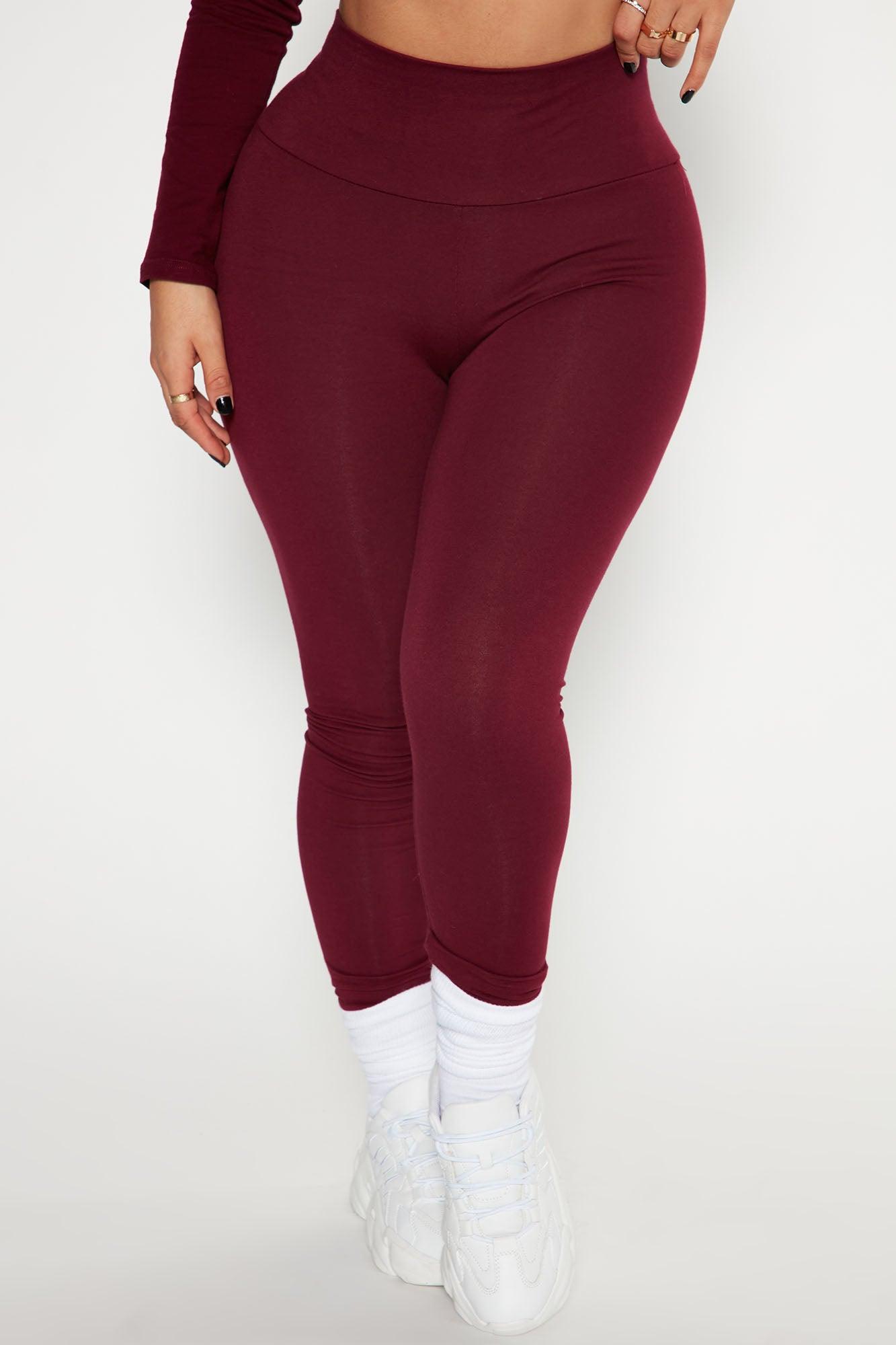 Running Around High Rise Legging - Burgundy Product Image
