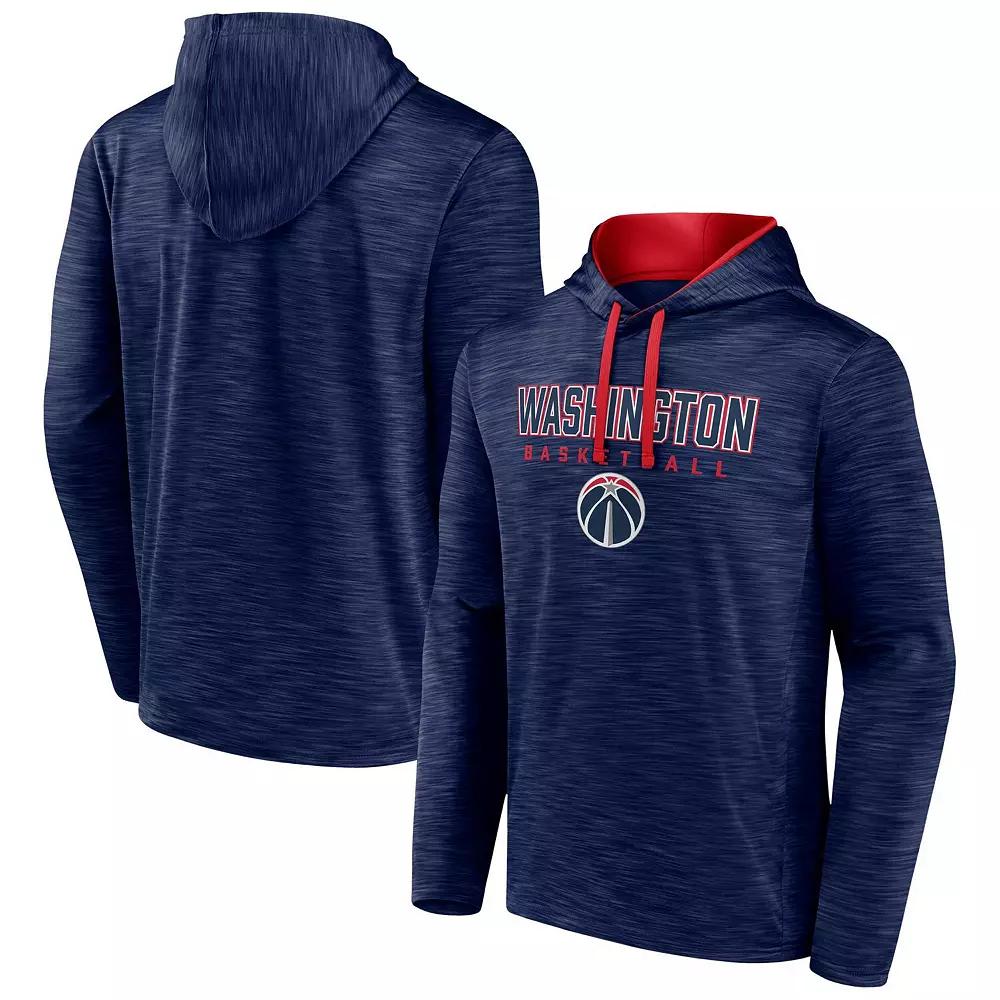 Men's Fanatics Branded Heather Navy Washington Wizards Fast Break Pullover Hoodie, Size: 3XL, Wiz Blue Product Image