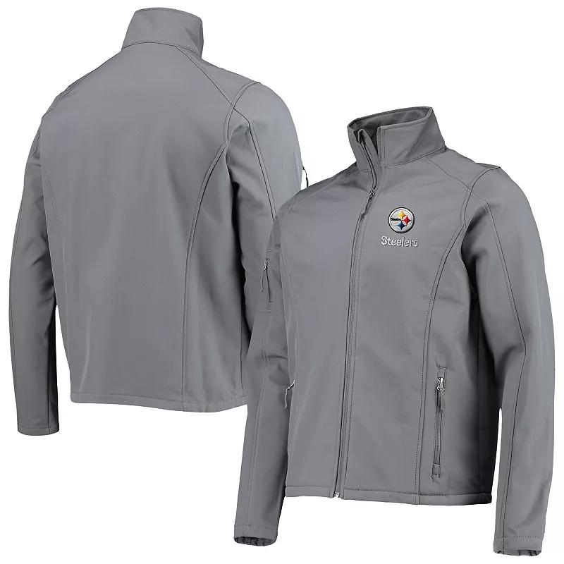 Men's Dunbrooke Charcoal Pittsburgh Steelers Sonoma Softshell Full-Zip Jacket, Size: Large Product Image