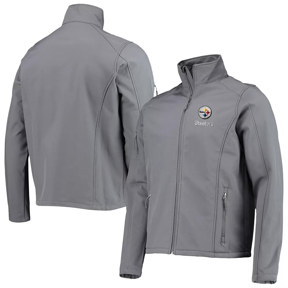 Men's Dunbrooke Charcoal Pittsburgh Steelers Sonoma Softshell Full-Zip Jacket, Size: Large Product Image