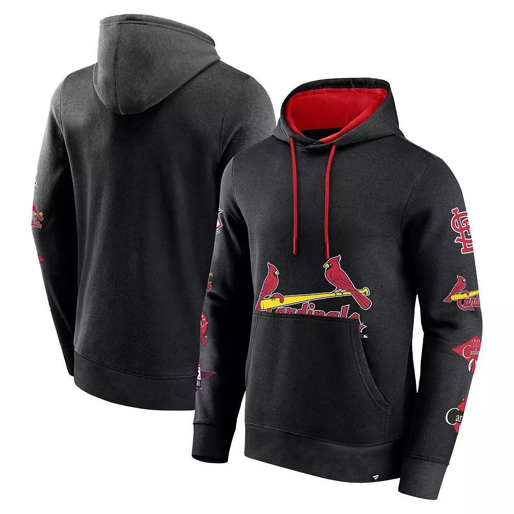 Men's Fanatics Black St. Louis Cardinals Wild Winner Pullover Hoodie,  Product Image