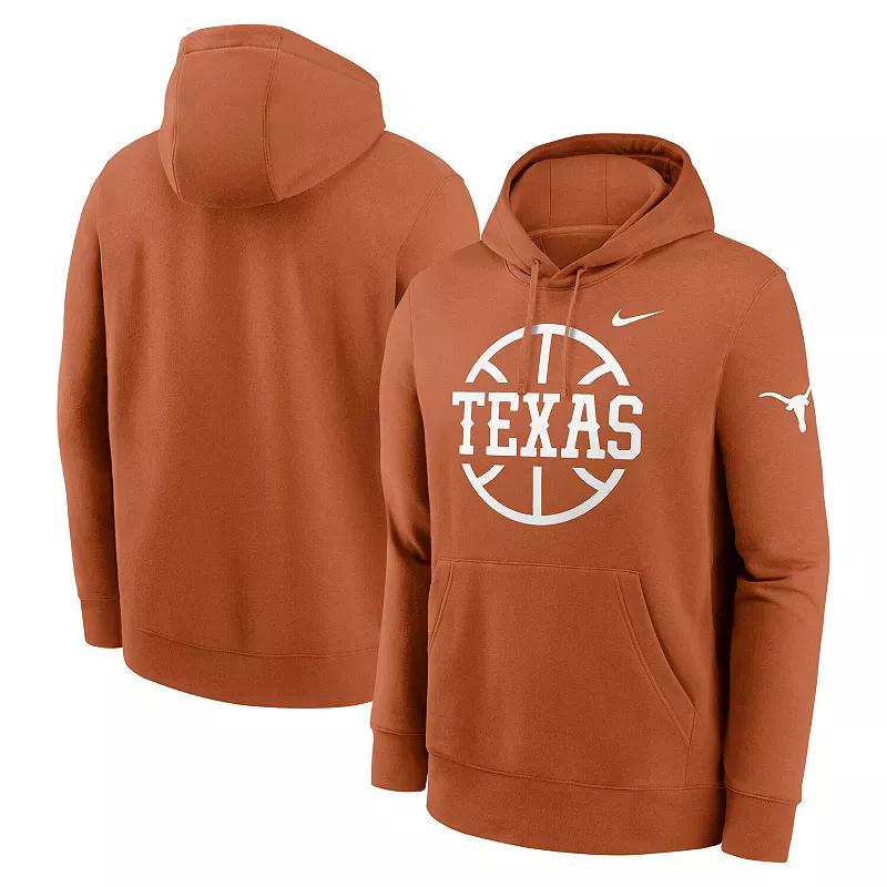 Men's Nike Texas Orange Texas Longhorns Basketball Icon Club Fleece Pullover Hoodie,  Product Image