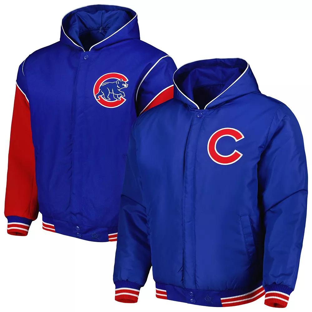 Men's JH Design Royal Chicago Cubs Reversible Fleece Full-Snap Hoodie Jacket,  Product Image