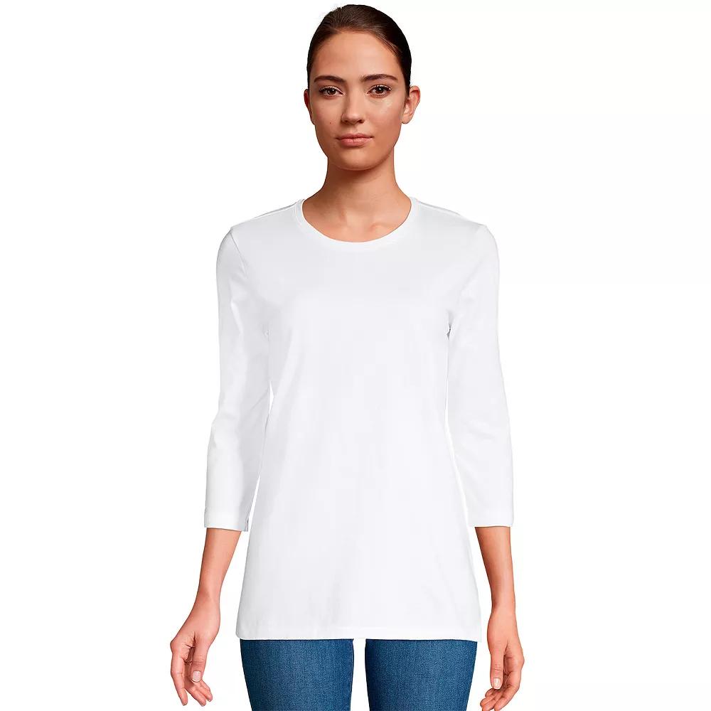 Women's Lands' End Supima Cotton Crewneck Tunic,  Product Image