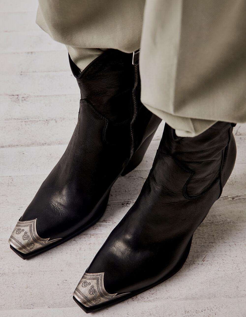 FREE PEOPLE Brayden Womens Western Boots - BLACK Product Image