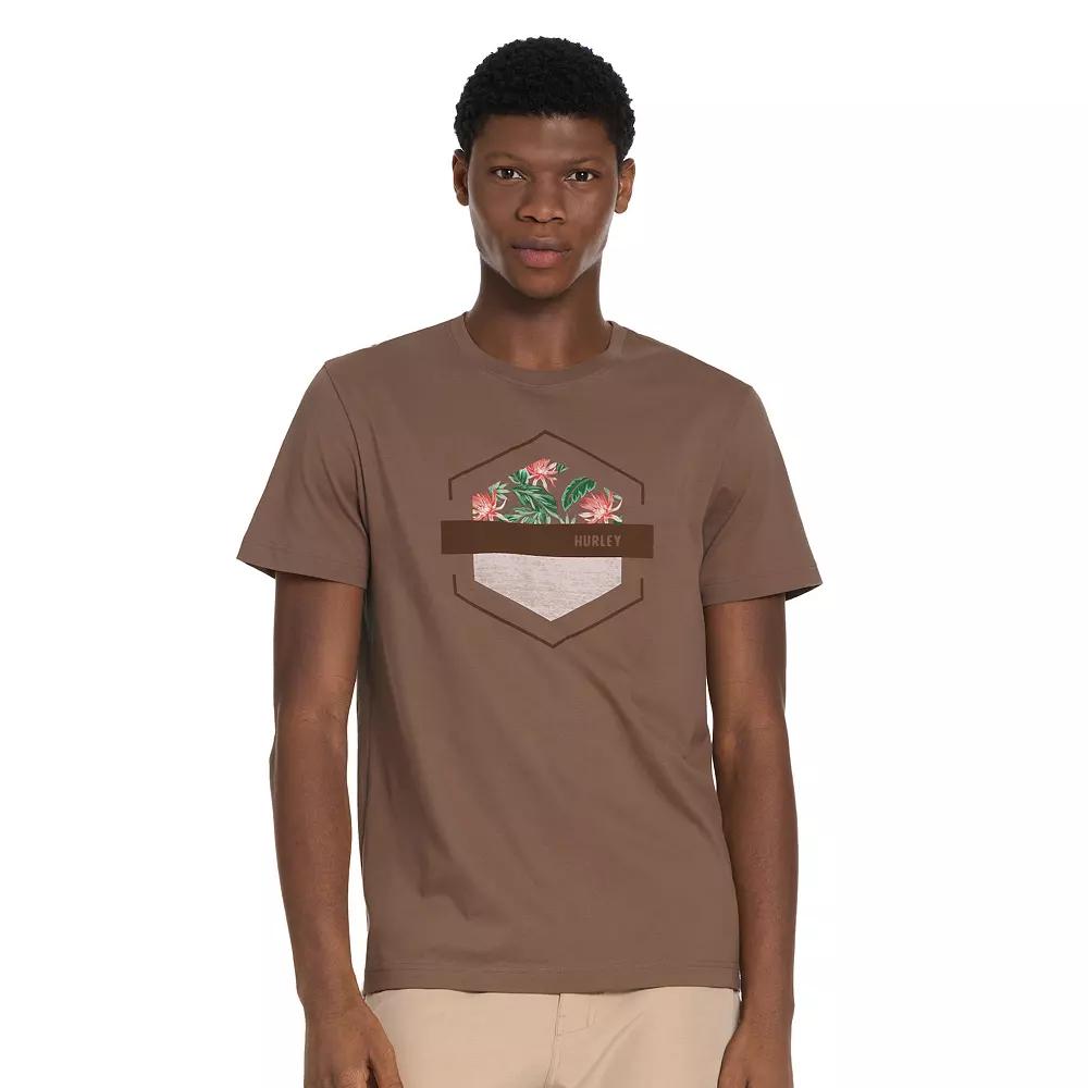 Men's Hurley Front Graphic Tee, Size: Medium, Roadside Beige Product Image