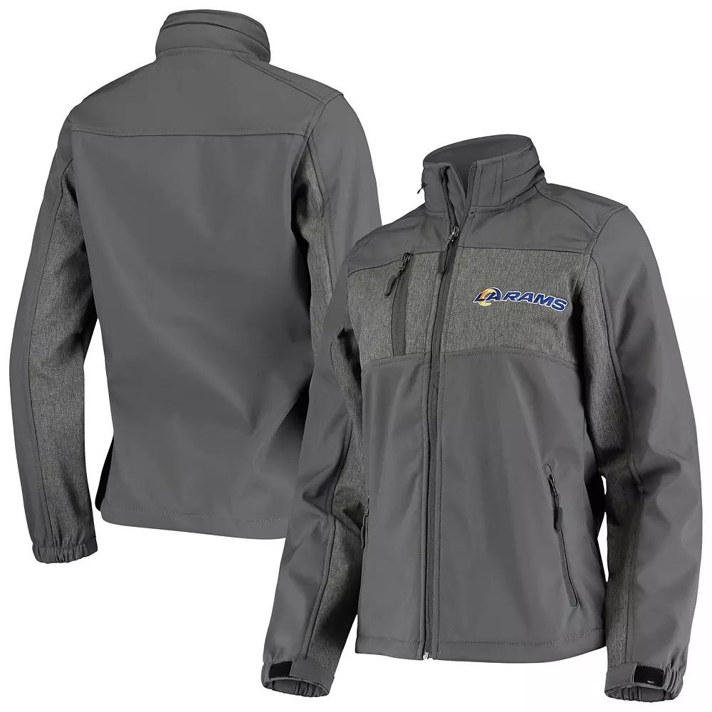 Women's Dunbrooke Charcoal Los Angeles Rams Zephyr Softshell Full-Zip Jacket,  Product Image