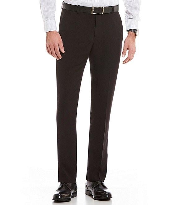 Perry Ellis Suit Separate Slim-Fit Stretch Solid Flat-Front Dress Pants Product Image