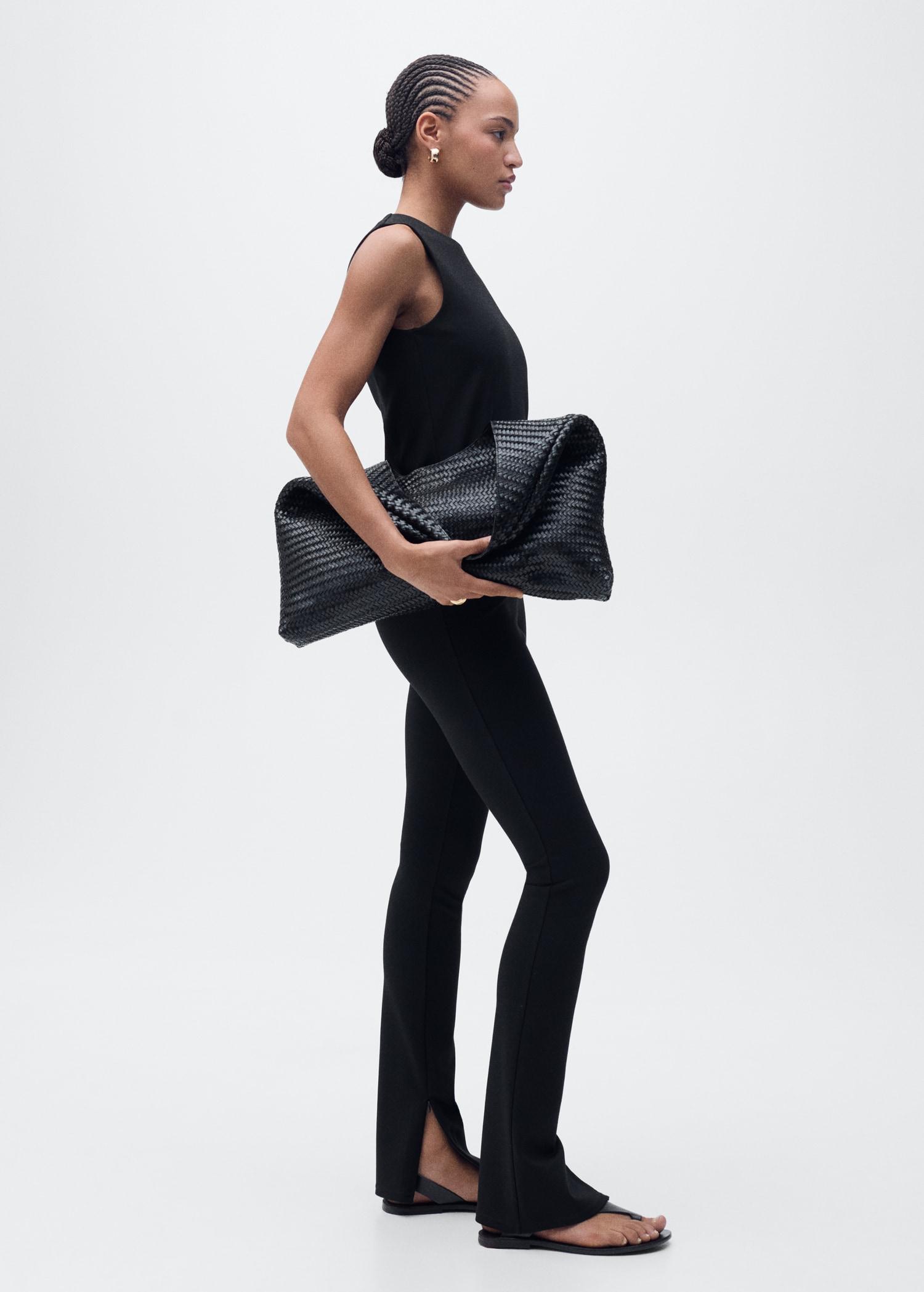 Skinny pants with openings - Women | MANGO USA Product Image