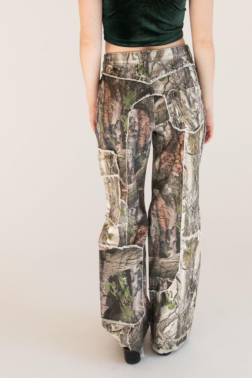 Patchwork Woodland Camo Jeans Product Image
