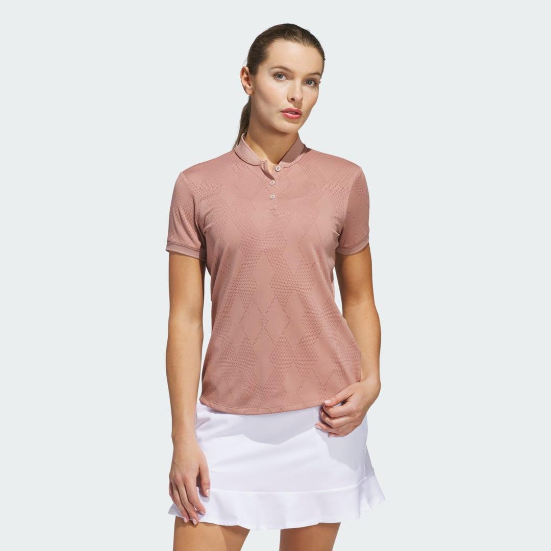 adidas Ultimate365 Diamond Jacquard Polo Shirt Warm Clay 2XL Womens Product Image