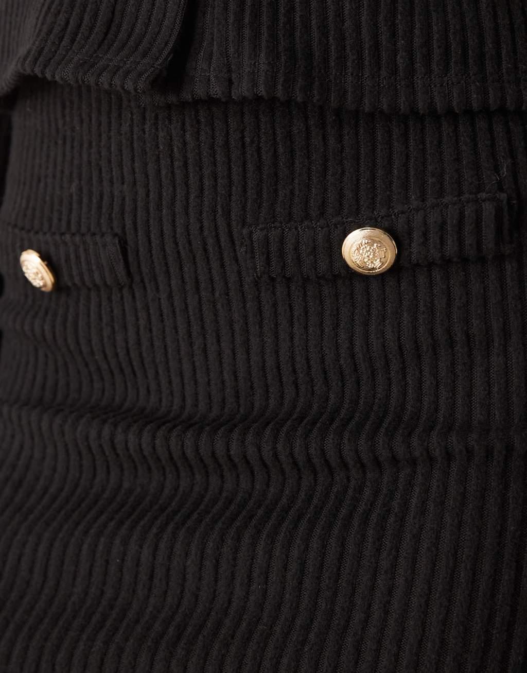 ASOS DESIGN brushed rib mini skirt in black - part of a set Product Image